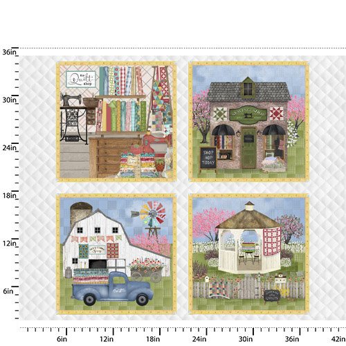 Shop Hopping Panel - 3 Wishes Fabric