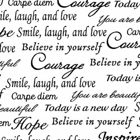 WINDHAM FABRICS INSPIRATIONAL WORDS 108" BACKING