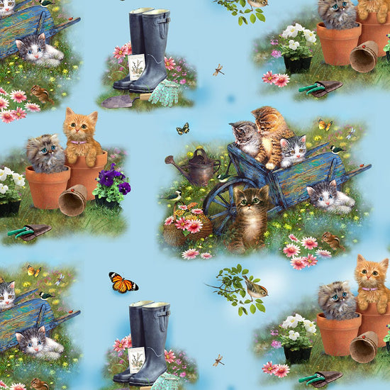 HENRY GLASS KITTENS IN THE GARDEN COLLECTION