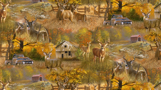 DAVID TEXTILES WHITETAILS & THE TRUCK