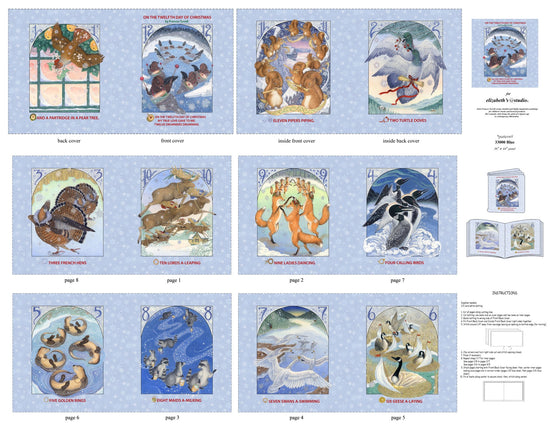 ELIZABETH STUDIO 12 DAYS OF CHRISTMAS SOFT FABRIC BOOK