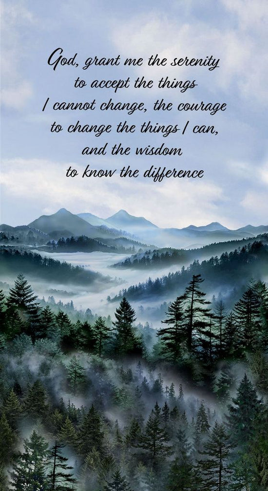 Timeless Treasures SERENITY PRAYER panel
