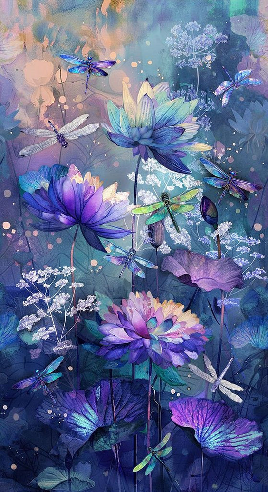 Timeless Treasures - Dragonfly Mist Panel