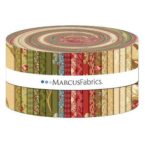 MARCUS FABRIC GOLDEN ERA BY PAULA BARNES JELLY ROLL ( 40 2.5" STRIPS)