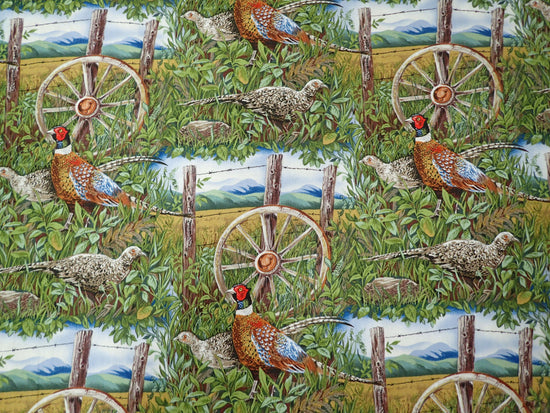 BLANK QUILTING PHEASANT DRIVE SCENIC PRINT