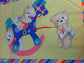 BLUE BUTTON ROCKING HORSE BABY PANEL