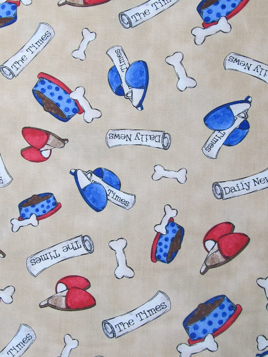 WINDHAM FABRICS DOGGIE DAY ALLOVER PRINT