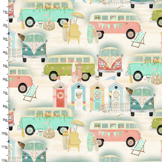 3 WISHES FABRICS BEACH TRAVEL BY BETH ALBERT COLLECTION