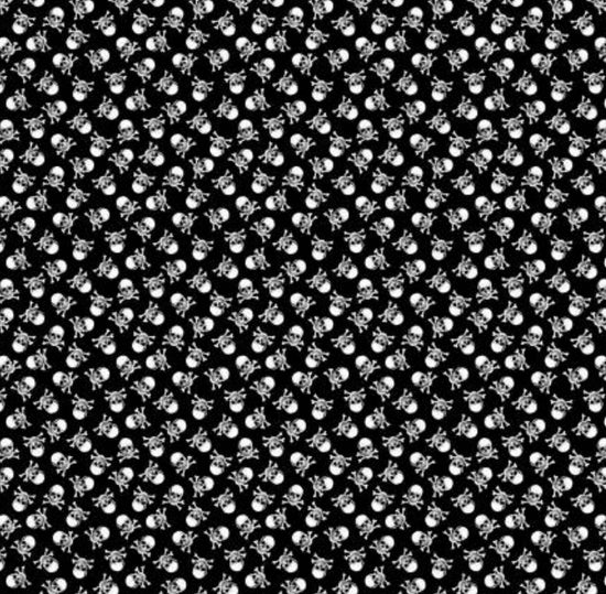 Timeless Treasures Black Mini Skulls & Bones