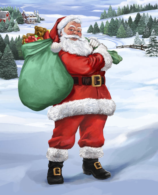 David Textiles Santa Country Panel