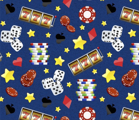 David Textiles Casino Stars Blue