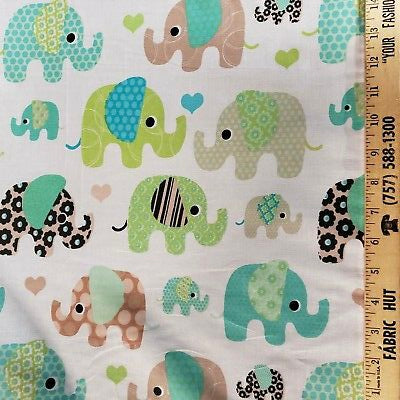 Foust Textiles 56" Happy Elephants