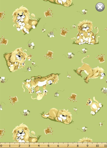 SusyBee Fabrics Lyon the Lion Tossed Lyon