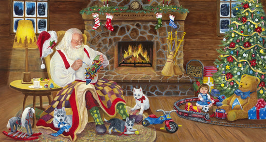 David Textiles Wild Wings Final Touches Santa Panel