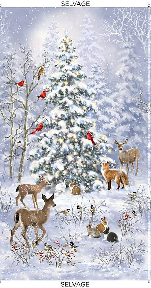 Timeless Treasures Winter Woodland Panel