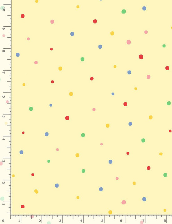 Timeless Treasures Yellow Cute Painted Dots