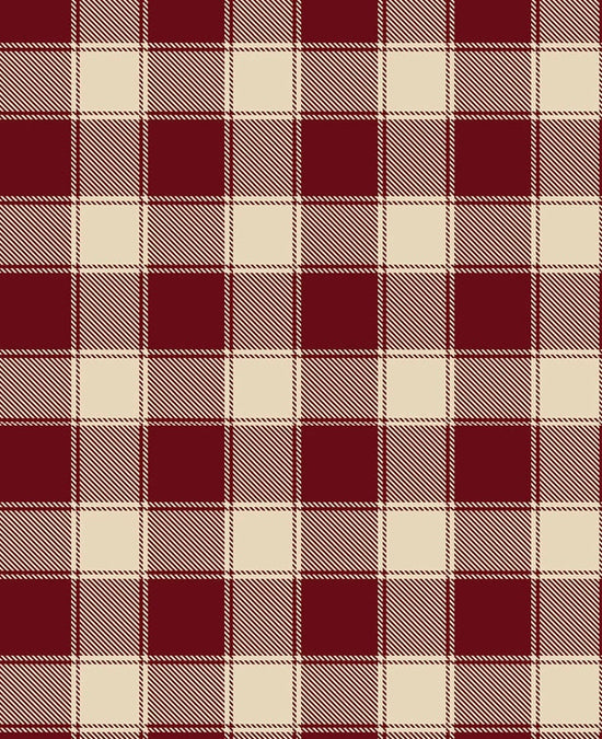 Timeless Treasures Holiday Buffalo Check Berry