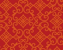 Quilting Treasures Dominique Scroll Brick Red