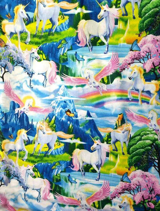 Timeless Treasures Michael Unicorns & Rainbows