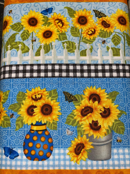 Sunny Sunflower Border Stripe by Sharla Fults