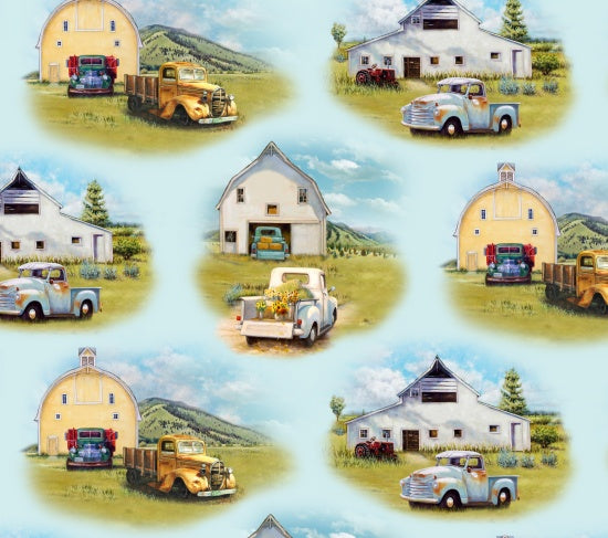 Elizabeth Studio’s Vintage Trucks Blue