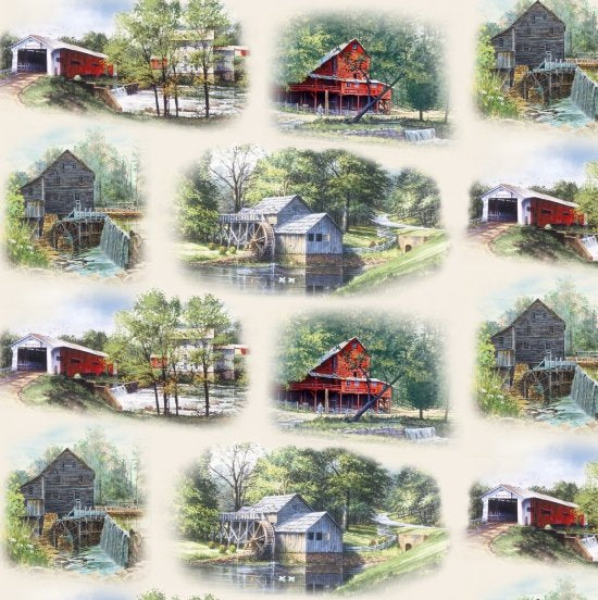 Elizabeth’s Studio The Old Mill Stream Cream Scenic