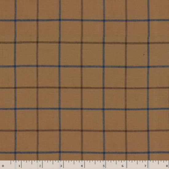 Marcus Fabrics Classic Plaids Blue & Tan