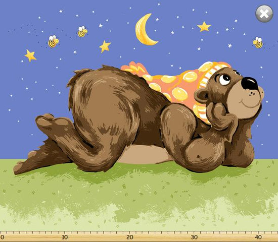 SusyBee Fabrics Barron the Bear Panel