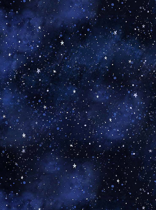 Timeless Treasures Bunnies Starry Arctic Night