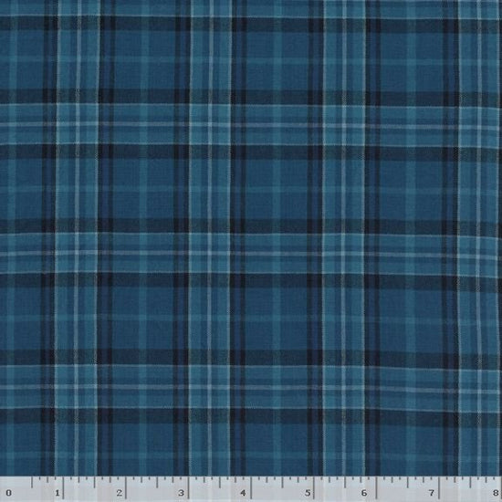 Marcus Fabrics Classic Plaids Blue & Tan