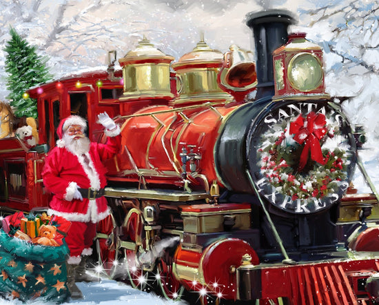 David Textiles Santa Express Panel 3