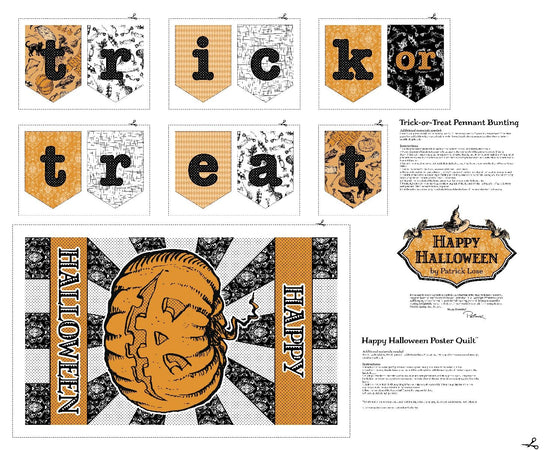 Patrick Lose Fabrics Happy Halloween Poster