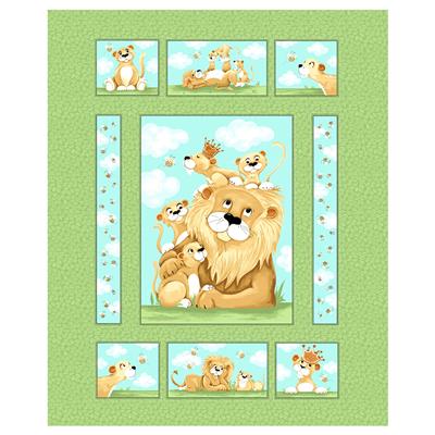 SusyBee Fabrics Lyon the Lion Panel