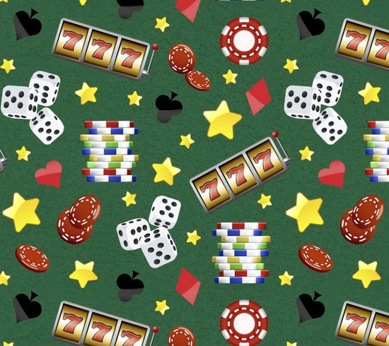 David Textiles Casino Stars Green