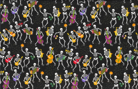 FOUST TEXTILES FALL HOLIDAYS MUSICAL SKELETONS
