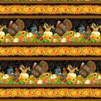Wilmington Prints Harvest Time Pumpkin Stripes