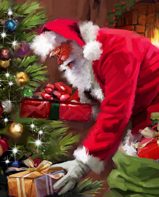 Santa Leaving Presents Panel