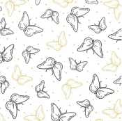 Quilting Treasures Yoriko Dependable White Butterflies