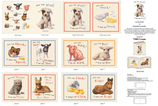 Elizabeth’s Studios Who Says Woof Book Panel