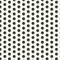 Quilting Treasures Thimble Pleasures Black Buttons on Cream