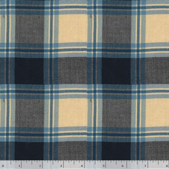 Marcus Fabrics Classic Plaids Blue & Tan