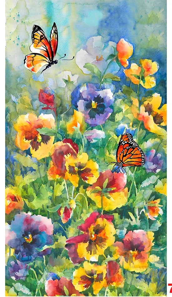 Sykel Enterprises Pretty Pansies Panel