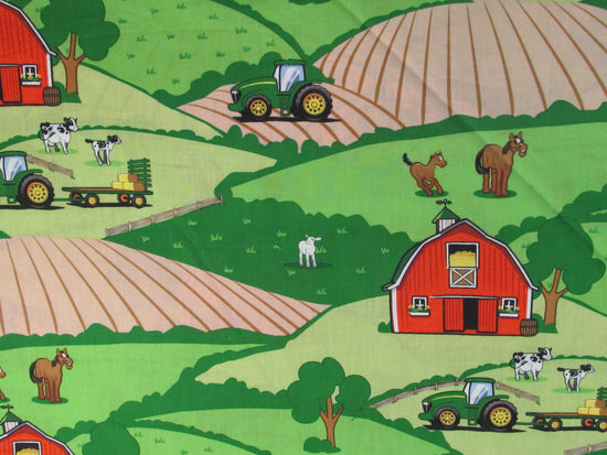 SPRINGS CREATIVE JOHN DEERE FARM ANIMAL SCENIC