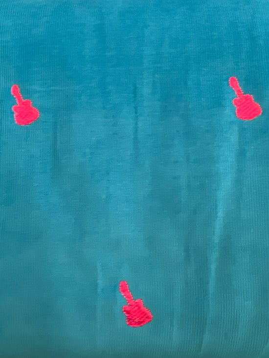 Foust Textile Corduroy Blue With Guitars