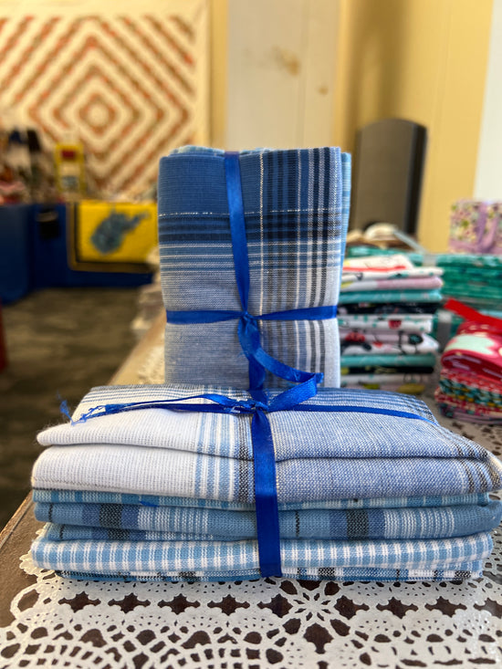 Fabric Editions Fat Quarter Bundle Homespun Blue