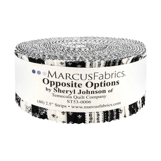 MARCUS FABRICS OPPOSITE OPTIONS BY SHERYL JOHNSON JELLY ROLL (40 2.5" STRIPS)